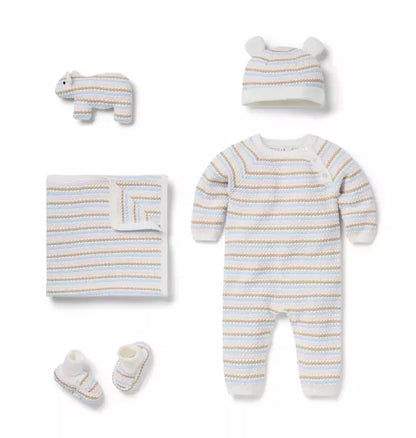 Baby Bundle of Love Striped Textured Knit Gift Set