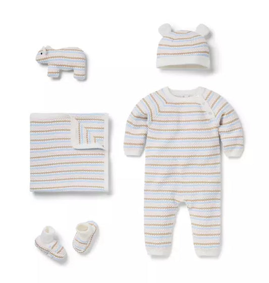Baby Bundle of Love Striped Textured Knit Gift Set
