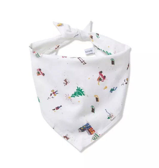 Dog Twill Bandana in Holiday Town
