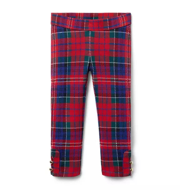 Tartan Button Cuff Pant