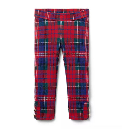 Tartan Button Cuff Pant
